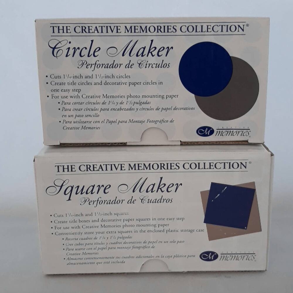 Creative Memories circle & square die cut tools Bundle
